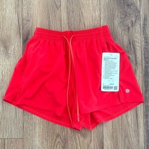 NWT Lululemon Pace Rival High Rise Shorts 3" Size 2 In Red Glow